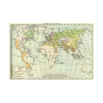 Настенная карта, Русская карта - Карта мира Домашний декор, Учеба, Географические инструменты, Инструменты для туризма/образования, Настенная декоративная картина 59cm*42cm(Canvas)