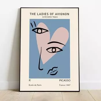 Настенная картина маслом Пикассо Абстрактная Авиньонская леди Плакат и гравюра Гостиная дома 21cm30cm NoFrame