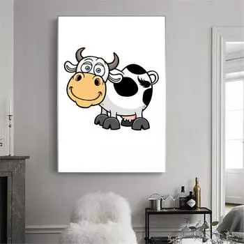 Настенная картина, милый питомец, забавная белка, плакат на скандинавскую тему и принты, поп-арт, скандинавский стиль, детские украшения, принты на холсте 21cm30cm NoFrame