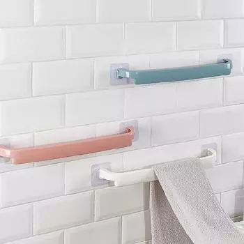 Настенная клейкая вешалка для полотенец, вешалка для полотенец для ванной комнаты, полка для полотенец, держатель на присоске для унитаза, органайзер для кухни и ванной комнаты синий