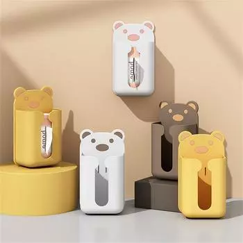 Настенная коробка для салфеток с рисунком из мультфильма, водонепроницаемый самоклеящийся держатель для салфеток, одноразовые перчатки, чехол для хранения, кухонный органайзер