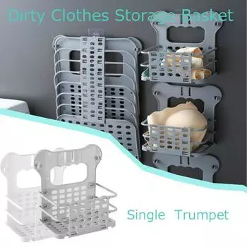 Настенная корзина для грязной одежды для ванной комнаты, складная корзина для хранения туалета