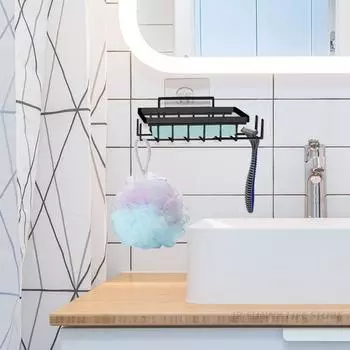 Настенная мыльница для ванной комнаты, держатели для мыла из нержавеющей стали для душа, держатель для бритвы, аксессуары для ванной комнаты чёрный