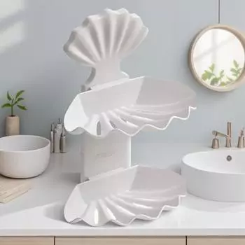 Настенная мыльница двухъярусная подставка для губки органайзер для ванной комнаты кухни полка для хранения для домашнего использования