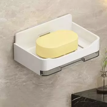 Настенная мыльница из АБС-пластика, модная мыльница, органайзер для кухонной раковины для ванной комнаты чёрный