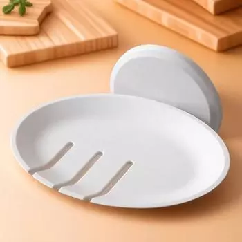 Настенная мыльница с присоской для душа, держатель для мыла, поддон для слива без проколов, аксессуары для ванной комнаты, мыльница для домашнего использования