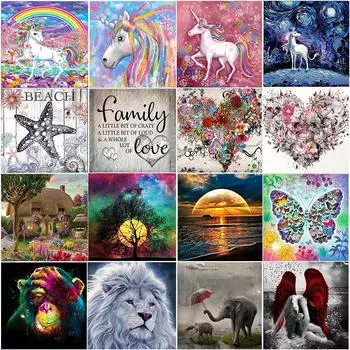 Настенная наклейка 5D алмазная живопись полный алмаз Флора и фауна круглая алмазная мозаика узор Diy ручная работа украшение дома живопись 30X30cm