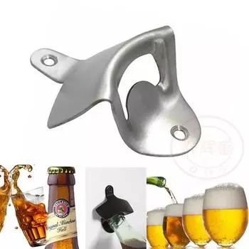 Настенная открывалка для бутылок из нержавеющей стали Открывалка для пивных бутылок Креативная открывалка для бутылок Металлическая открывалка для бутылок 3pcs