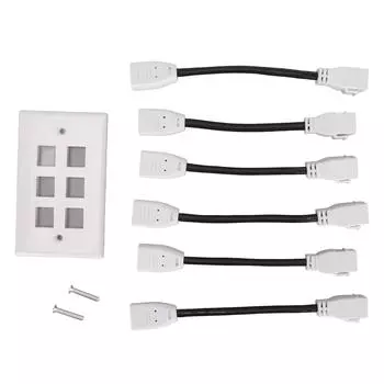 Настенная панель интерфейса HD Multimedia с кабелем-переходником HD Multimedia Interface Female to Female для