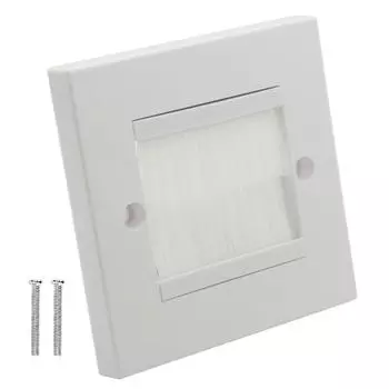 Настенная панель с щеточным портом, вставка-крышка, одинарная, щетина, настенная панель с щеточным портом, вставка-крышка, панель для монтажа розетки, долговечная