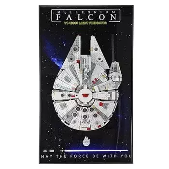 Настенная панель Sungvool для конструктора Lego Star Wars Millennium Falcon 75257, декоративная роспись для взрослых, настенная панель для конструктора Lego Model Car
