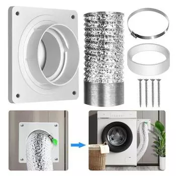 Настенная пластина для вентиляции сушилки с гибким шлангом, широкое применение, универсальная, простая установка, поворотный замок A