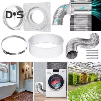 Настенная пластина для вентиляционного отверстия сушилки с гибким шлангом, универсальное широкое применение, простая установка, поворотный замок, комплект для вентиляционного отверстия сушилки A