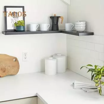 Настенная плавающая полка Грузоподъемность 22 фунта Гладкие края Без заусенцев Простая установка Держатель для хранения в ванной Плавающая полка чёрный