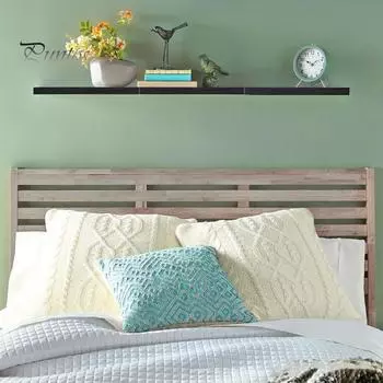 Настенная плавающая полка Грузоподъемность 22 фунта Гладкие края Без заусенцев Простая установка Держатель для хранения в ванной Плавающая полка чёрный