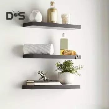 Настенная плавающая полка Грузоподъемность 22 фунта Гладкие края Без заусенцев Простая установка Держатель для хранения в ванной Плавающая полка белый