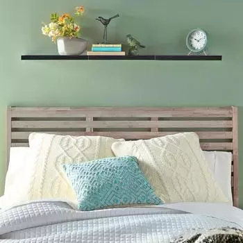 Настенная плавающая полка Yousheng, грузоподъемность 22 фунта, гладкие края, без заусенцев, простая установка, держатель для хранения в ванной, плавающая полка чёрный