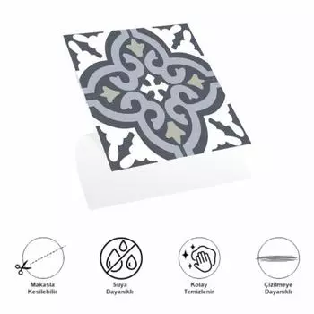 Настенная плитка Decohandy ПВХ 30х30см, 4 шт. в упаковке - рисунок плитки, 0,36м2