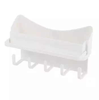 Настенная подставка для повязок на голову, пластиковый клей, держатель для повязок на голову, органайзер с крючками для волос в ванной