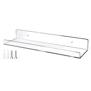 Настенная подвесная доска для настенного монтажа, плавающая витрина, полка для хранения альбомов, туалет 1 Pc Black Shelf