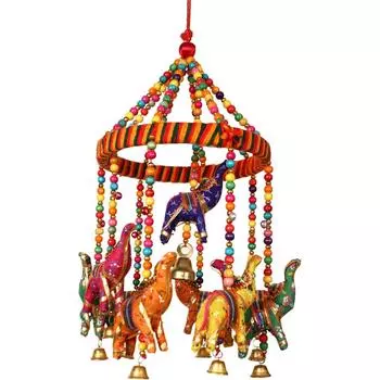 Настенная подвесная дверь, предмет ручной работы для домашнего декора, офисный декор, гостиная, наружная подвесная подвесная бумажный колокольчик (21 дюйм, многоцветный)