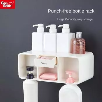 Настенная подвесная полка для ванной комнаты без перфорации, гель для душа, шампунь, кронштейн, стеллаж для хранения без гвоздей