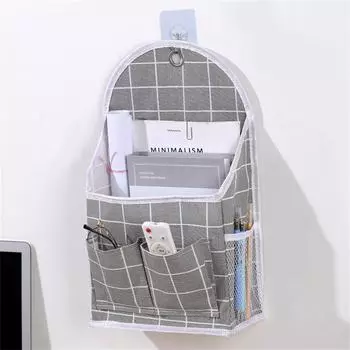 Настенная подвесная сумка из хлопка и льна, подвесной органайзер для мелочей, косметический карман для хранения, дверная задняя подвесная сумка, домашний декор