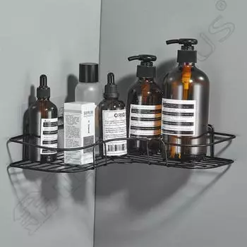Настенная полка для хранения утюга Полка для ванной комнаты Полки без сверла Держатель для шампуня Угловая корзина для душа Аксессуары для ванной комнаты
