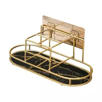 Настенная полка для хранения в ванной комнате, железный держатель для зубных щеток, держатель для зубной пасты