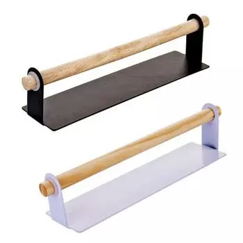 Настенная полка для хранения в ванной комнате без сверления, держатель для полотенец, кухонная вешалка чёрный