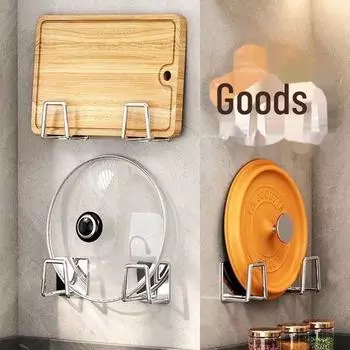 Настенная полка для кухонной мойки из нержавеющей стали для хранения посуды и слива воды с проволочным держателем для крышек кастрюль. белый