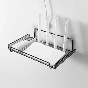 Настенная полка для маршрутизатора Wi-Fi, держатель для ТВ-приставки для гостиной, стеллаж для хранения маршрутизатора, органайзер для книг, украшение дома белый