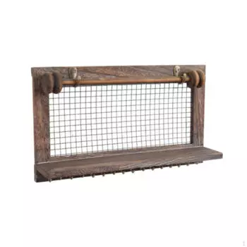 Настенная полка для ювелирных изделий с 16 крючками, декоративная вешалка для ожерелий