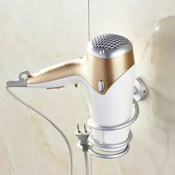 Настенная полка для ванной комнаты, настенная стойка для фена, держатель для хранения фена, спиральная подставка J19