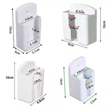Настенная полка для ванной комнаты, универсальный белый держатель пульта дистанционного управления для кондиционера, настенный держатель для розетки
