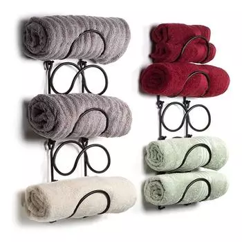 Настенная полка для вина, 1/3/5 слоев, полка для показа шампанского и вина, многофункциональная полка для хранения полотенец в ванной, органайзер для банных полотенец 1layer чёрный