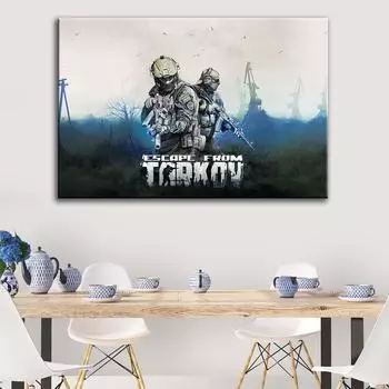 Настенная работа, принт, живопись, домашний декор, видеоигра, побег из Таркова, Солдер, холст, постер, модульные фотографии, комната, современная жизнь 21cm30cm No Frame