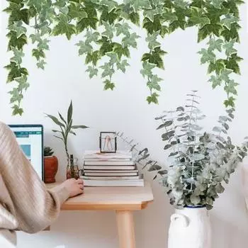 Настенная роспись, декоративная живопись, тонкое мастерство, ПВХ, сделай сам, зеленая ива зелёный