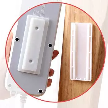 Настенная розетка с пряжкой Бесплатный пробойник Держатель гнезда Кабельная пряжка Настенная рама Зарядная полка Гнездо Инструмент белый