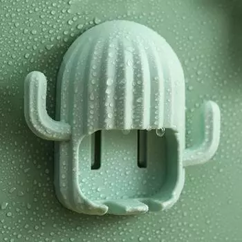 Настенная самоклеящаяся полка для хранения зубной пасты, крючок для кактуса, полка для слива в ванной, настенный органайзер для зубных щеток розовый