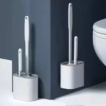 Настенная щетка для унитаза с силиконовой головкой из TPR с держателем, чистящие средства для аксессуаров для туалета, чистящие средства, аксессуары для ванной комнаты