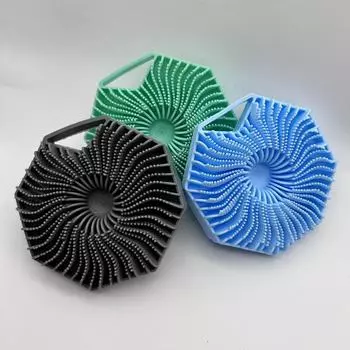 Настенная силиконовая щетка для ванны - отшелушивающая щетка для спины серый