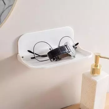 Настенная складная полка, экономящая место, стеллаж для хранения, держатель для телефона без отверстий, лоток для хранения маршрутизатора Wi-Fi, домашний органайзер S