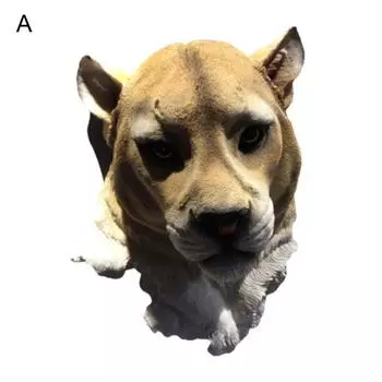 Настенная скульптура с 3D эффектом, элегантный стиль, имитация головы животного из смолы, настенное украшение для вечеринки, статуя, подарки для домашнего украшения B