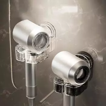 Настенная стойка для фена Yousheng, держатель для выпрямителя с присоской, легкая регулировка угла поворота, простая установка стойки для аксессуаров для фена