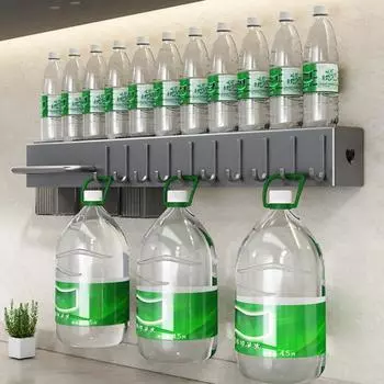 Настенная стойка для хранения режущих инструментов Yousheng, держатель для режущих инструментов из углеродистой стали, органайзер с держателем для палочек, ложек, вилок, вместимостью для хранения кухонных принадлежностей 30cm серый