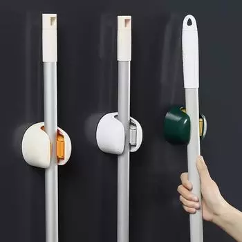 Настенная стойка для хранения швабры, вешалка для соломы, щетки, метлы, высококачественная бытовая стойка для хранения вещей для дома, лидер продаж серый