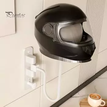 Настенная стойка для шлема мотоцикла с вращением на 180 градусов, прочный держатель для дисплея для шлема мотоцикла, велосипеда, спортивный держатель для хранения вешалки чёрный