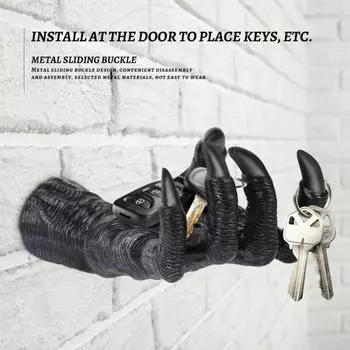 Настенная стойка для украшений из смолы «Рука ведьмы» на Хэллоуин, вешалка для дверей, креативный реквизит, настенная вешалка, статусные декорации