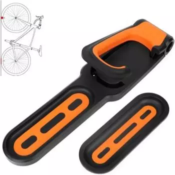 Настенная стойка для велосипеда, складная вертикальная стойка для велосипеда, настенная вертикальная вешалка для хранения горного велосипеда, стойка для демонстрации велосипеда оранжевый